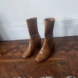 Free Prople Vegan Snakeskin Boots